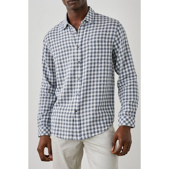 Rails Wyatt Sea‎ Green Gingham Mélange Shirt XL Lightweight Button Down - Picture 1 of 9